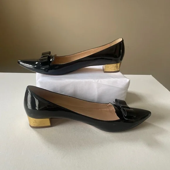 Kate Spade New York Gold Block Heel Shoes 9.5 - Picture 2 of 9